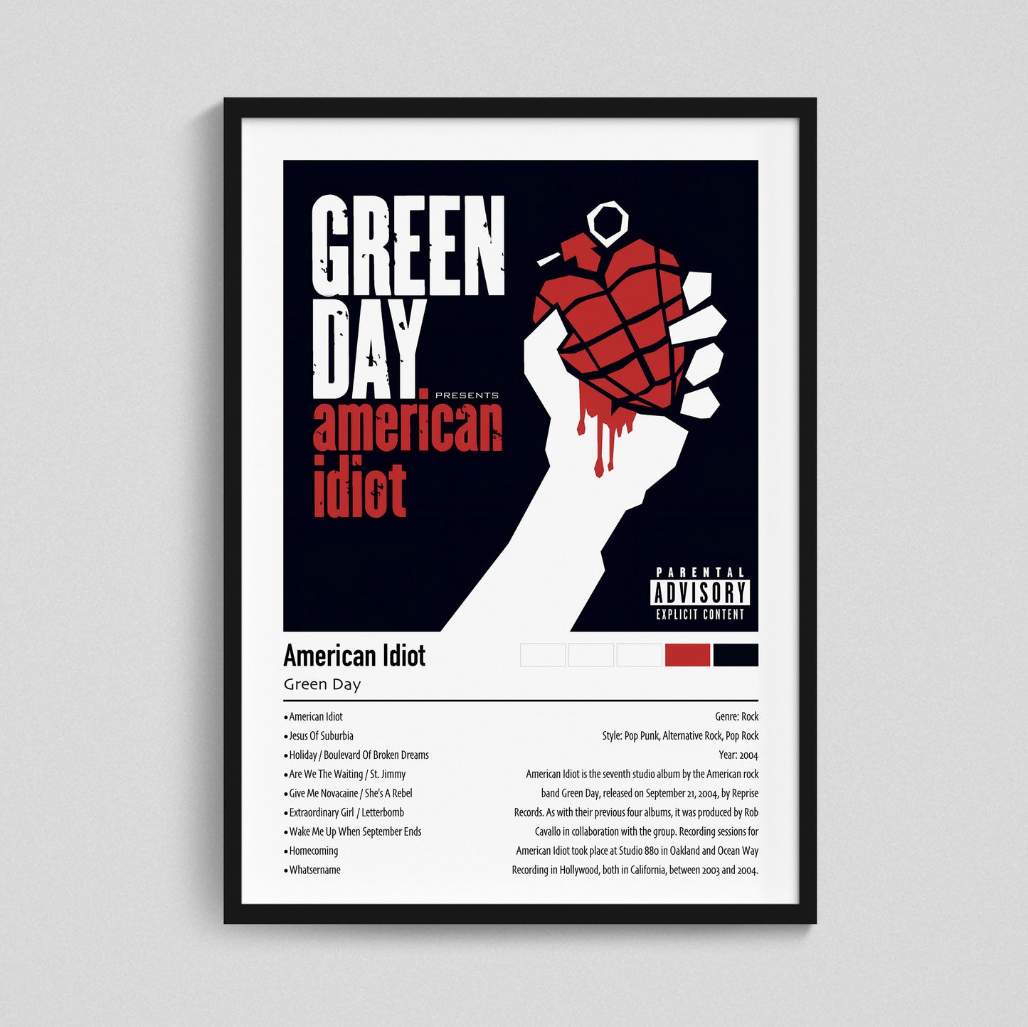 Green Day | American Idiot | Custom Album Cover Poster Print