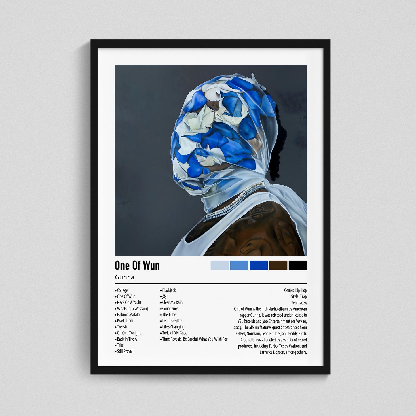 Gunna | One Of Wun | Custom Album Cover Poster Print