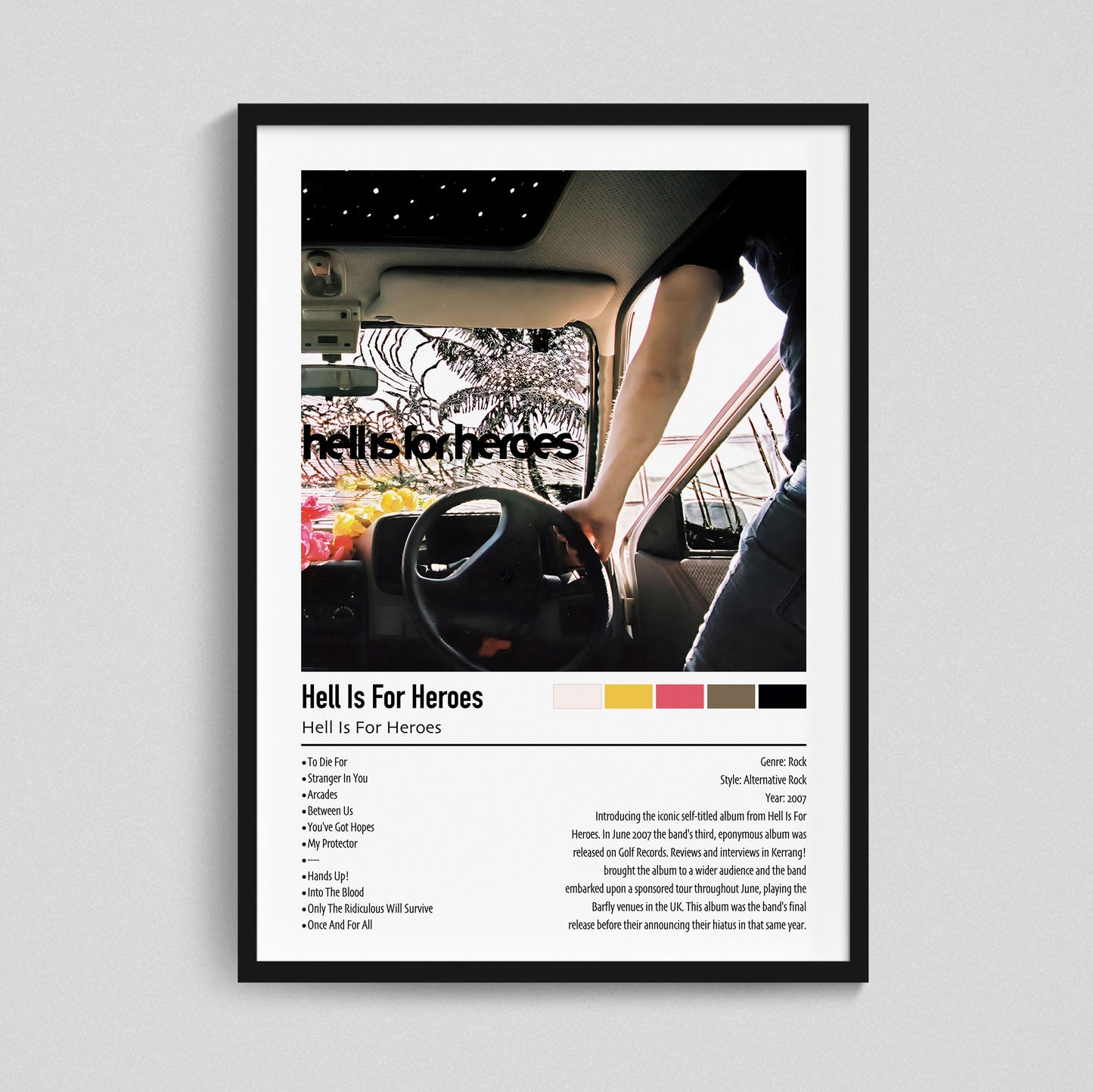 Hell Is For Heroes | Hell Is For Heroes | Custom Album Cover Poster Print