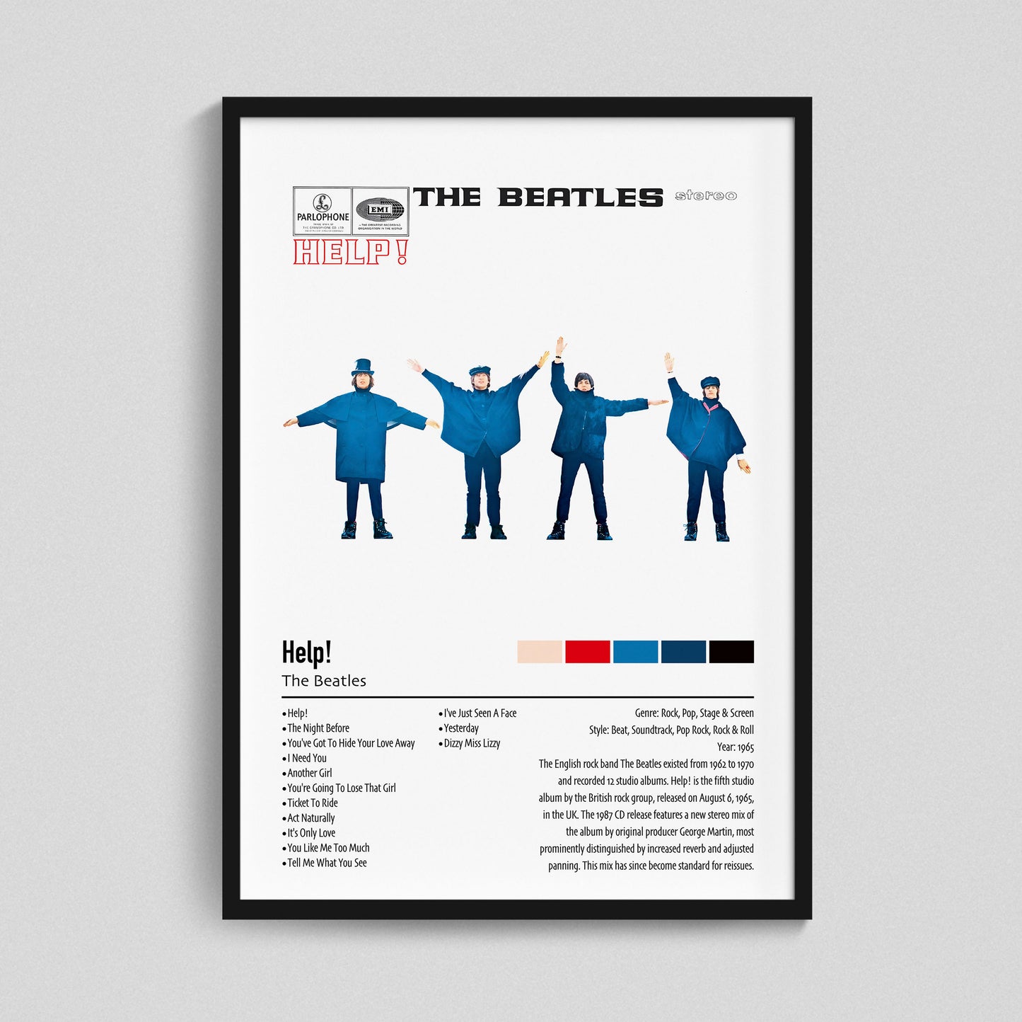 The Beatles | Help! | Custom Album Cover Poster Print