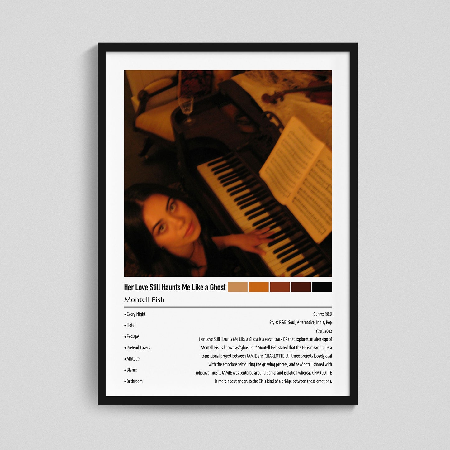 Montell Fish | Her Love Still Haunts Me Like a Ghost | Custom Album Cover Poster Print