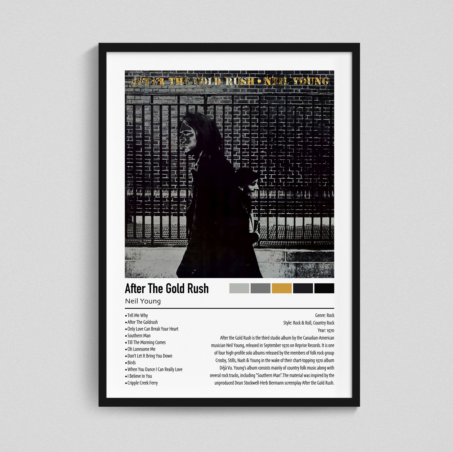 Neil Young | After The Gold Rush | Custom Album Cover Poster Print