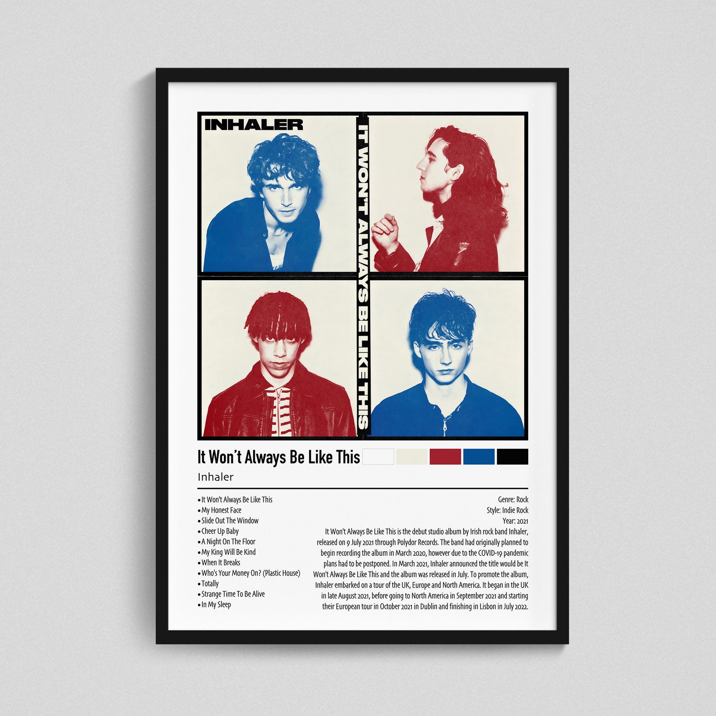 Inhaler | It Won't Always Be Like This | Custom Album Cover Poster Print