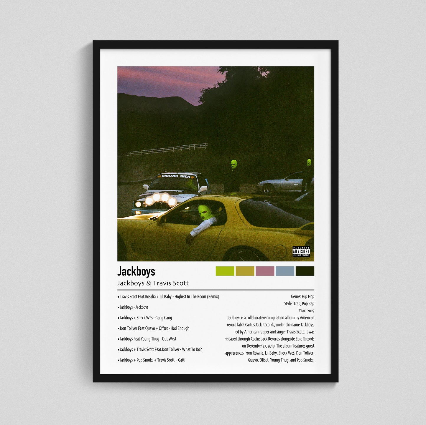 Jackboys & Travis Scott | Jackboys | Custom Album Cover Poster Print