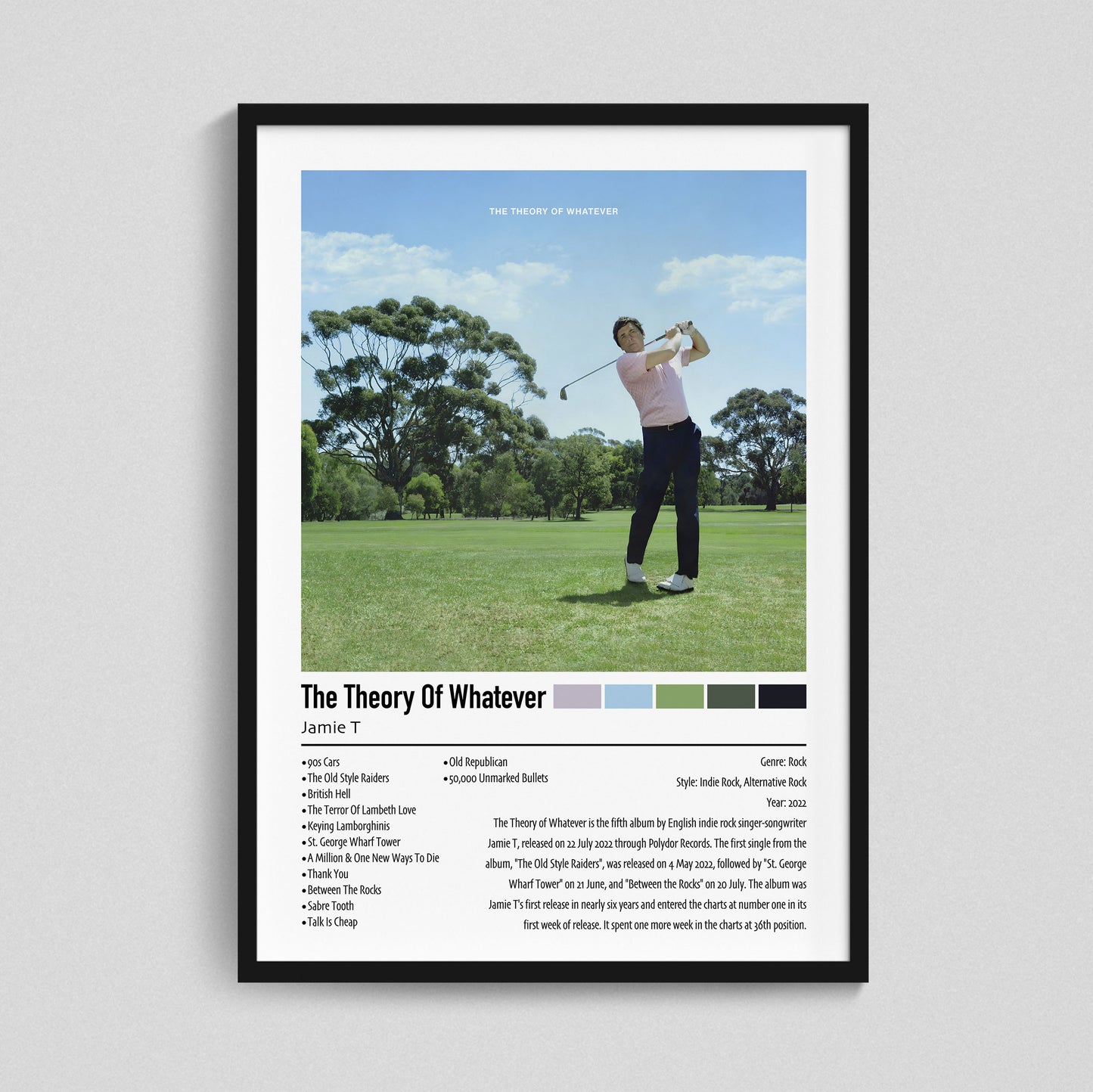 Jamie T | The Theory Of Whatever | Custom Album Cover Poster Print