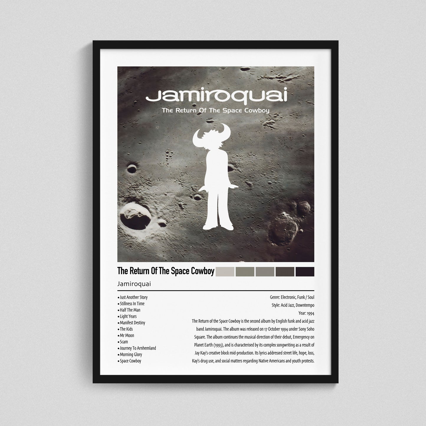 Jamiroquai | The Return Of The Space Cowboy | Custom Album Cover Poster Print
