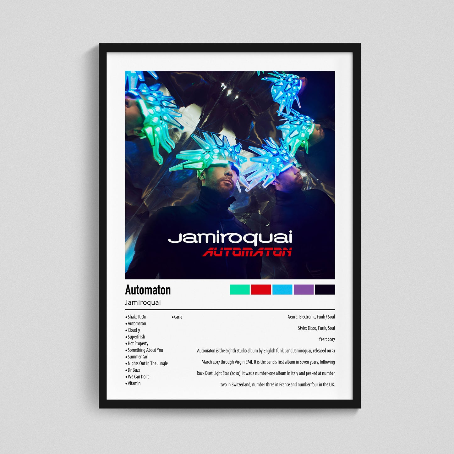 Jamiroquai | Automaton | Custom Album Cover Poster Print