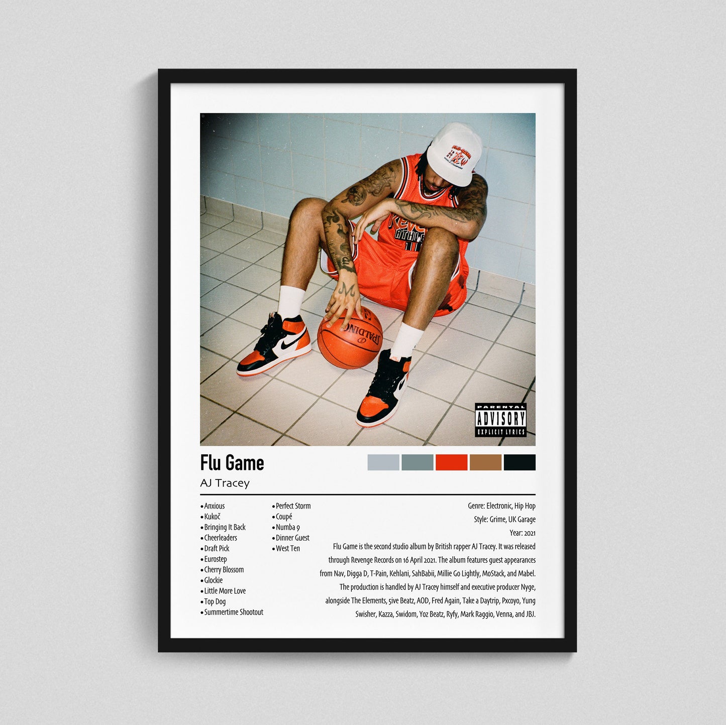 AJ Tracey | Flu Game | Custom Album Cover Poster Print