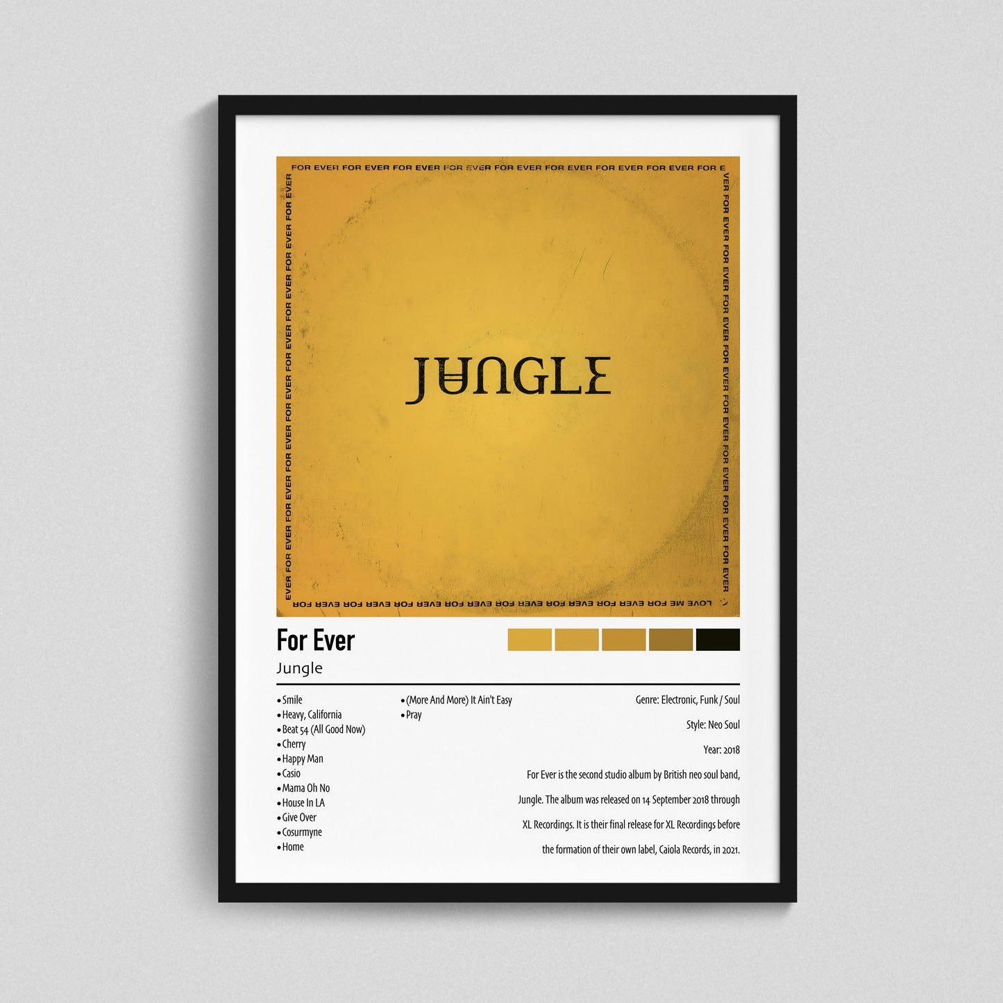 Jungle | For Ever | Custom Album Cover Poster Print