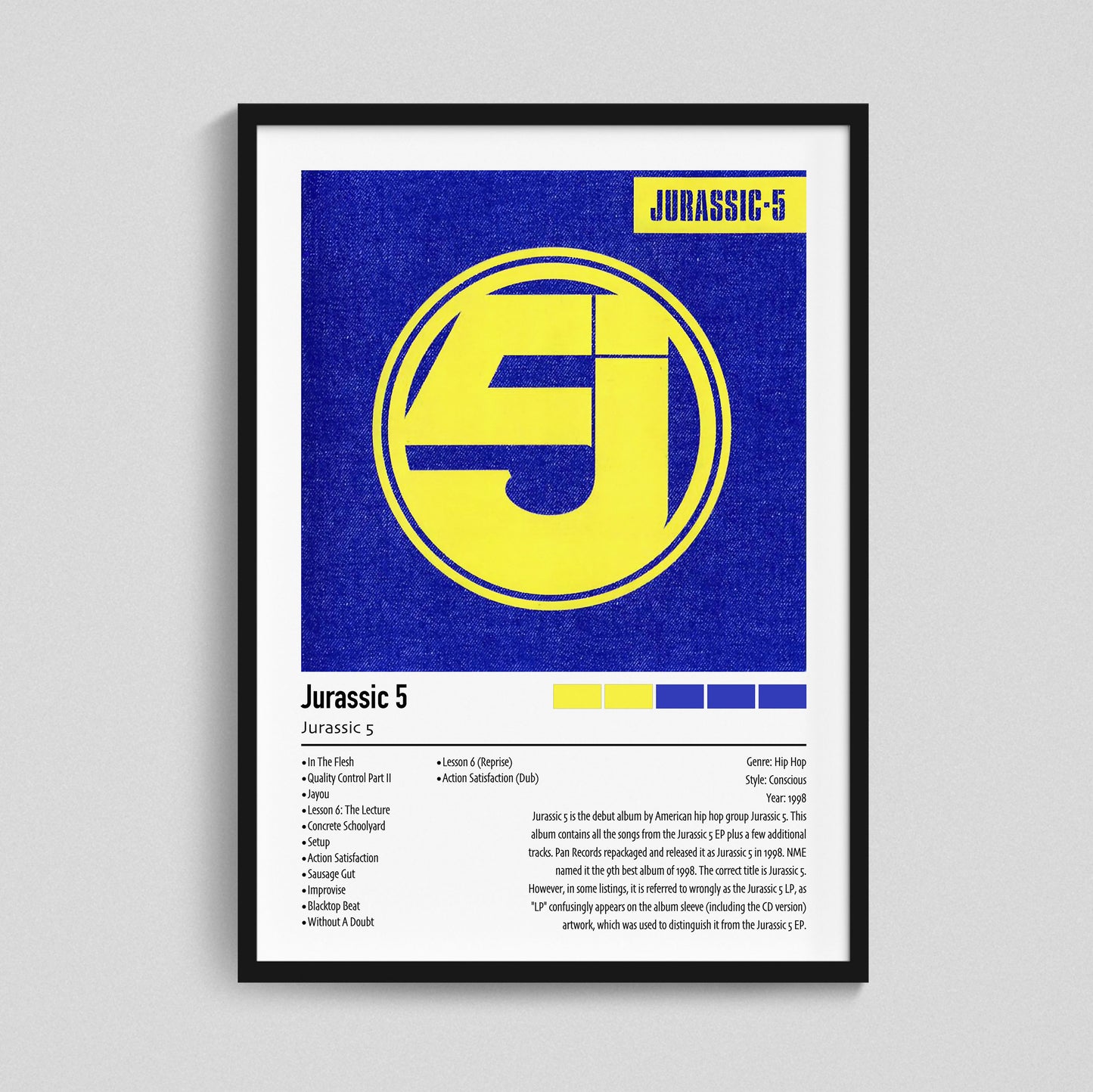 Jurassic 5 | Jurassic 5 | Custom Album Cover Poster Print