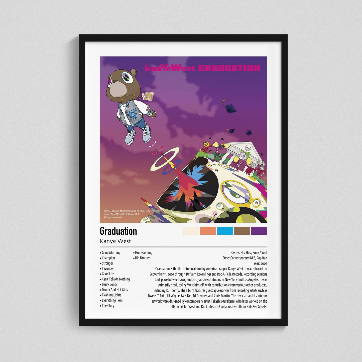 Kanye West | Graduation | Custom Album Cover Poster Print