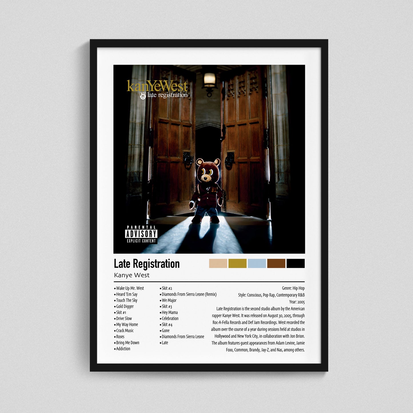Kanye West | Late Registration | Custom Album Cover Poster Print