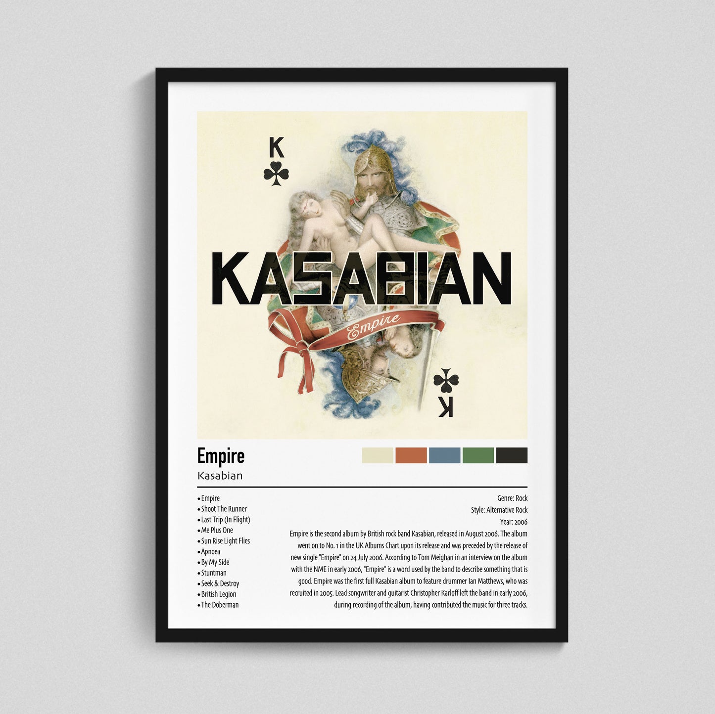 Kasabian | Empire | Custom Album Cover Poster Print