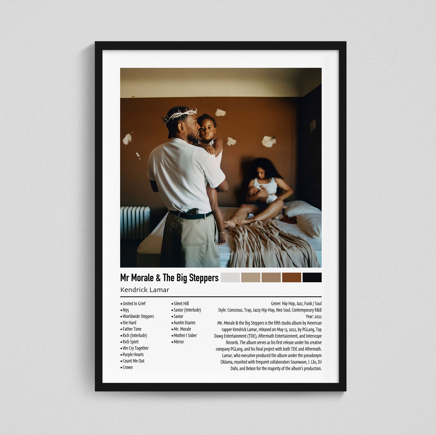 Kendrick Lamar | Mr Morale & The Big Steppers | Custom Album Cover Poster Print