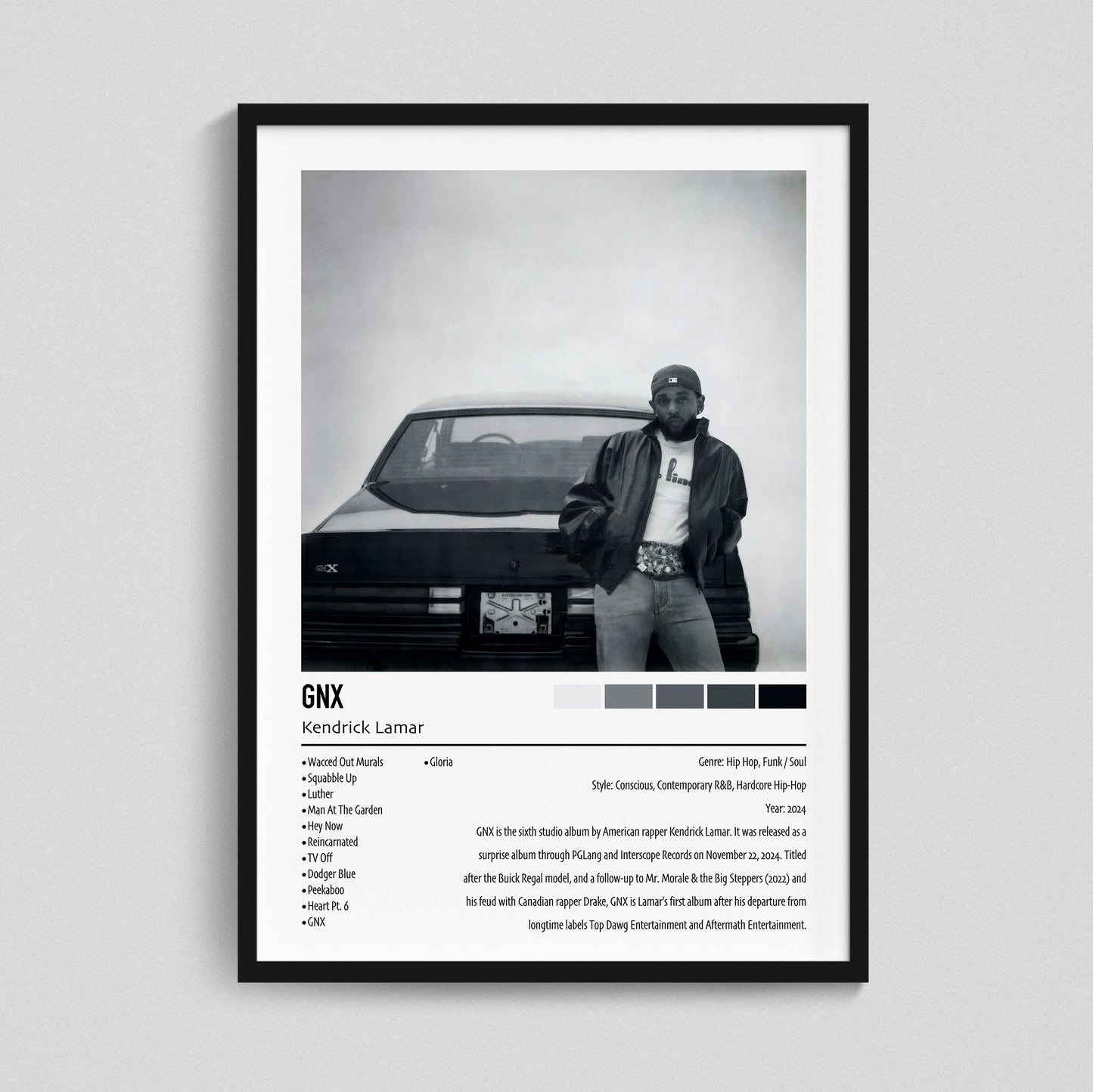 Kendrick Lamar | GNX | Custom Album Cover Poster Print