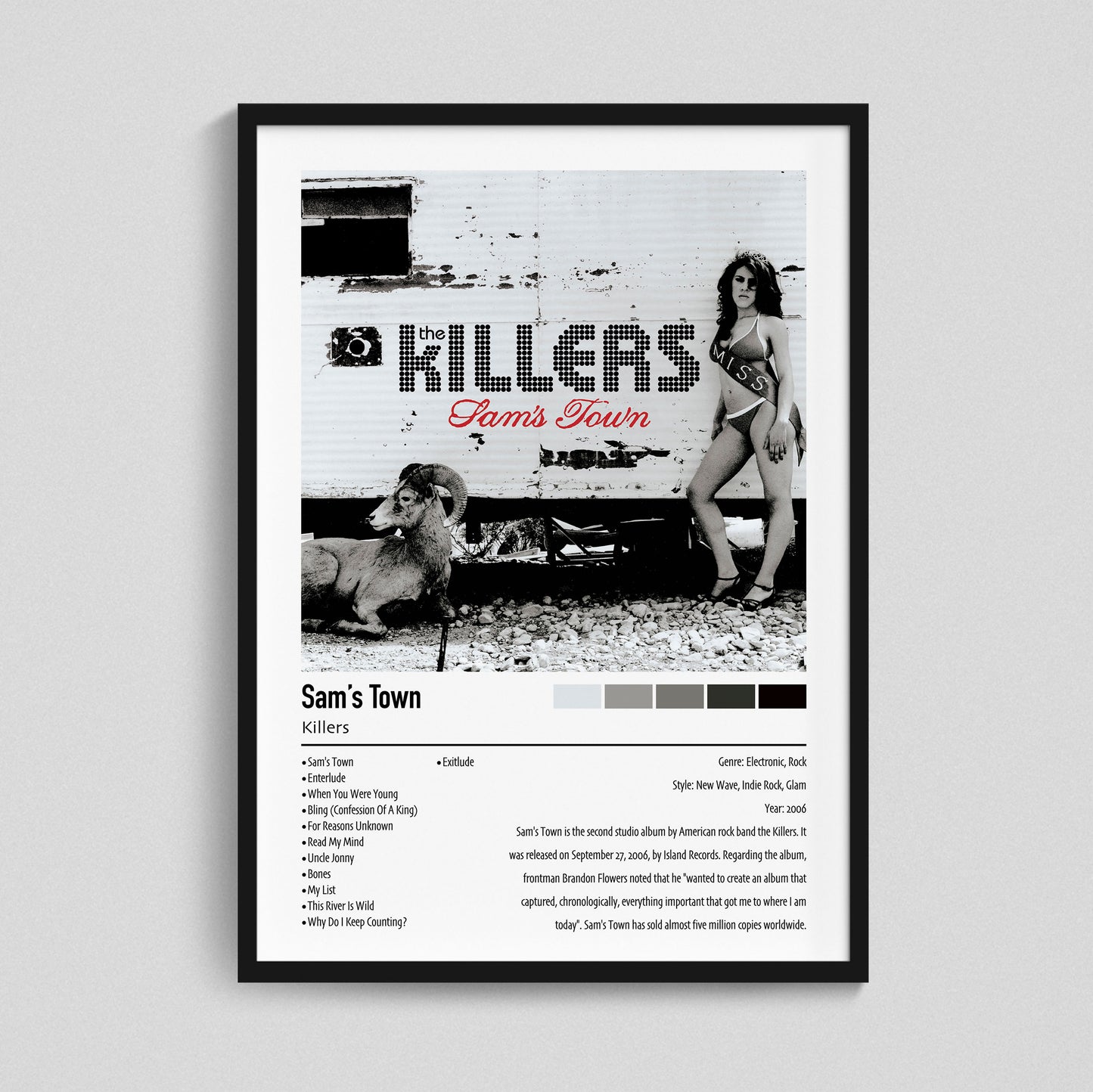 Killers | Sam's Town | Custom Album Cover Poster Print