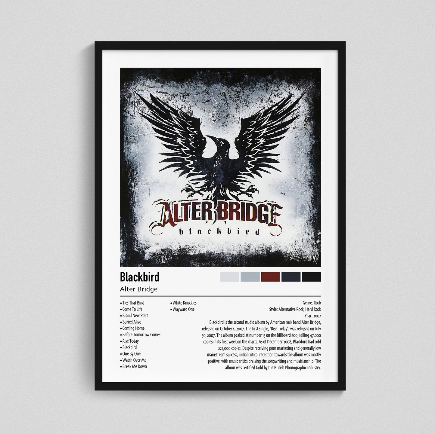 Alterbridge | Blackbird | Custom Album Cover Poster Print