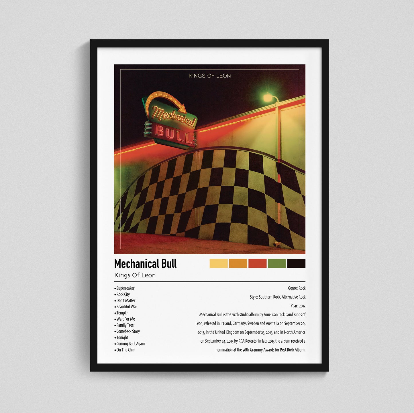 Kings Of Leon | Mechanical Bull | Custom Album Cover Poster Print