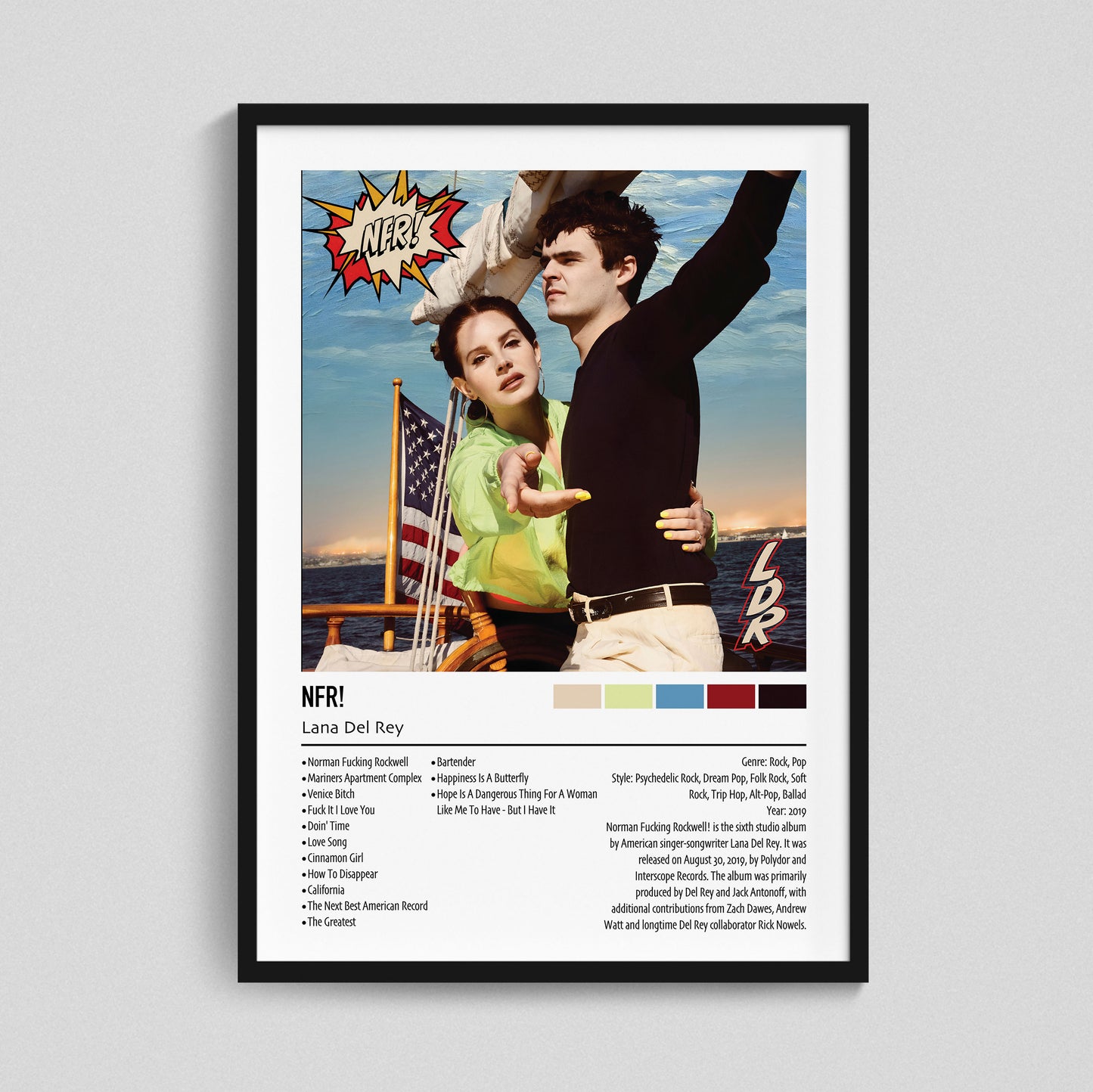 Lana Del Rey | NFR! | Custom Album Cover Poster Print