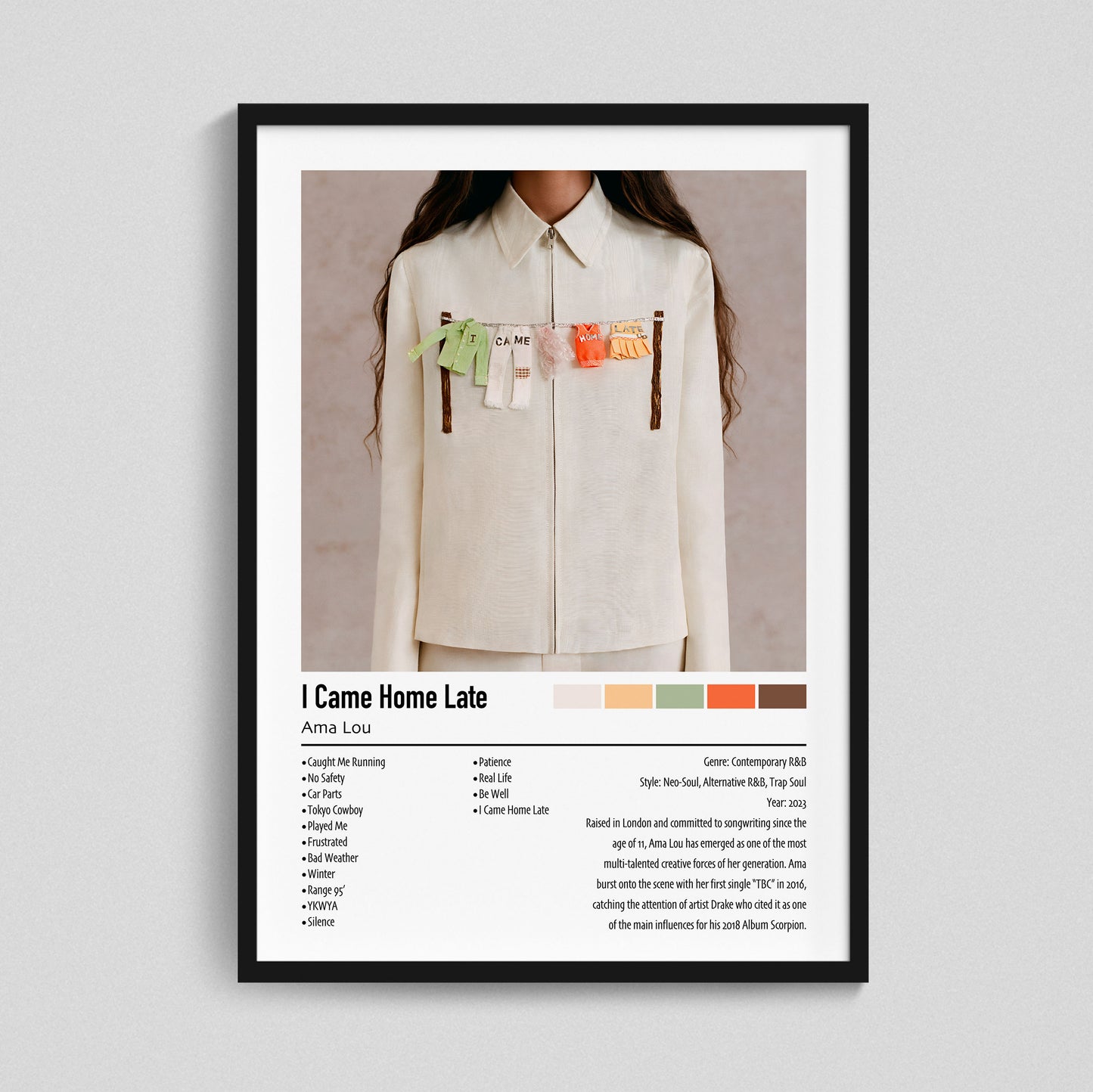 Ama Lou | I Came Home Late | Custom Album Cover Poster Print