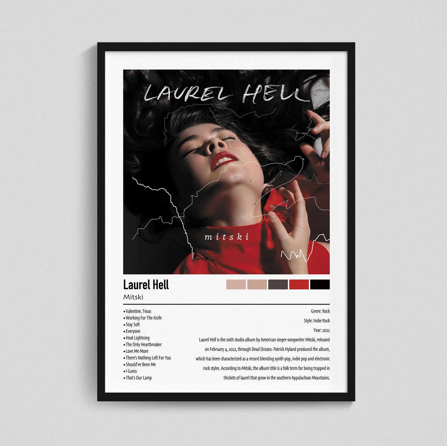 Mitski | Laurel Hell | Custom Album Cover Poster Print