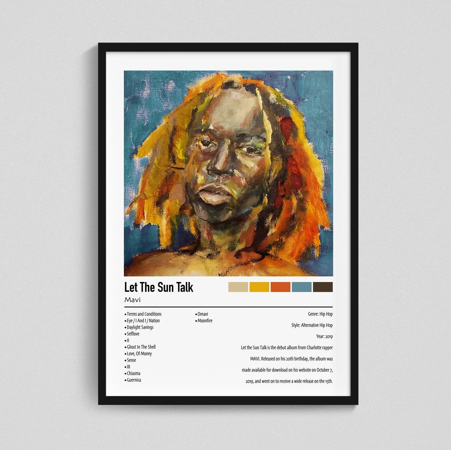 Mavi | Let The Sun Talk | Custom Album Cover Poster Print