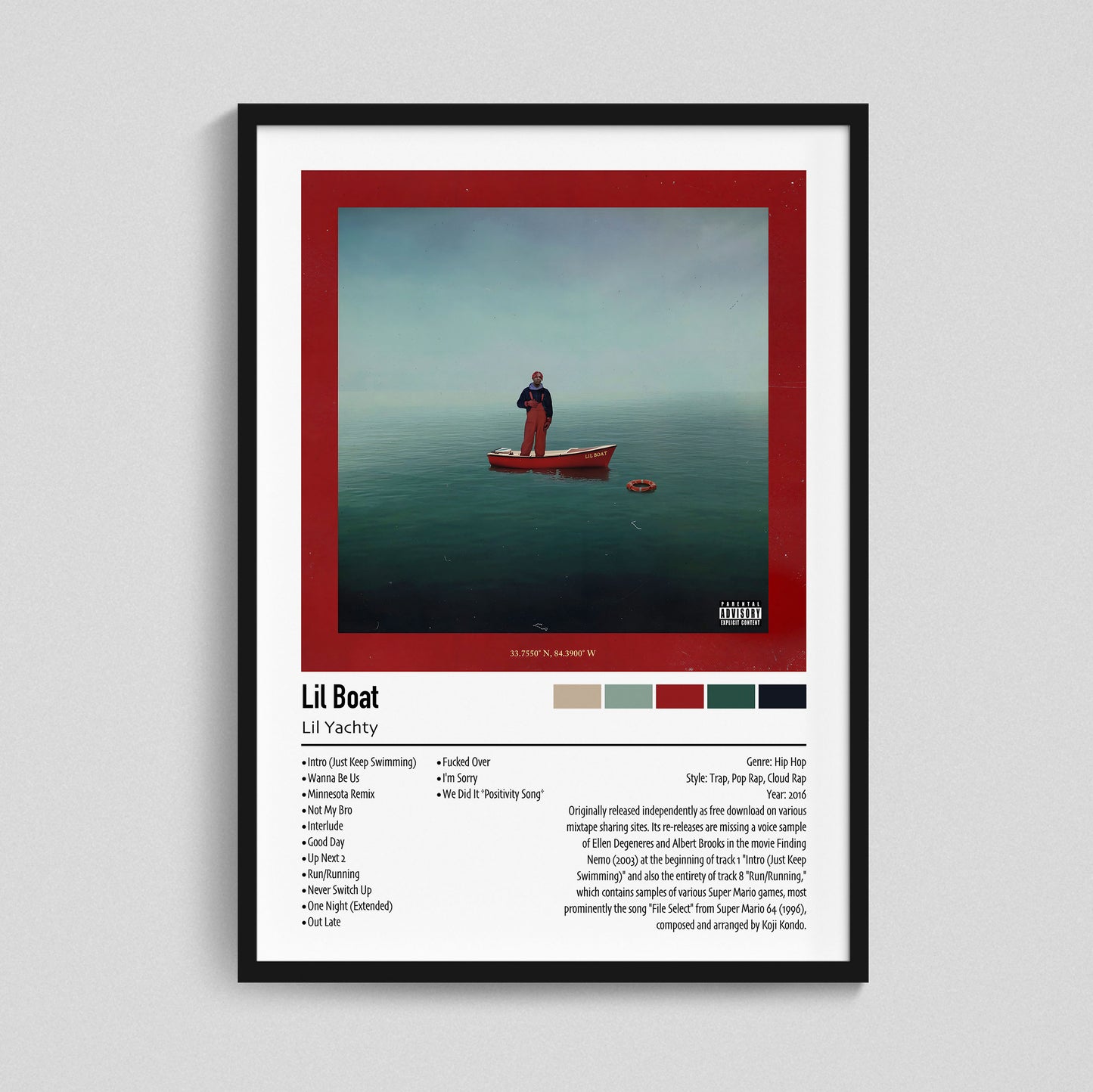 Lil Yachty | Lil Boat | Custom Album Cover Poster Print