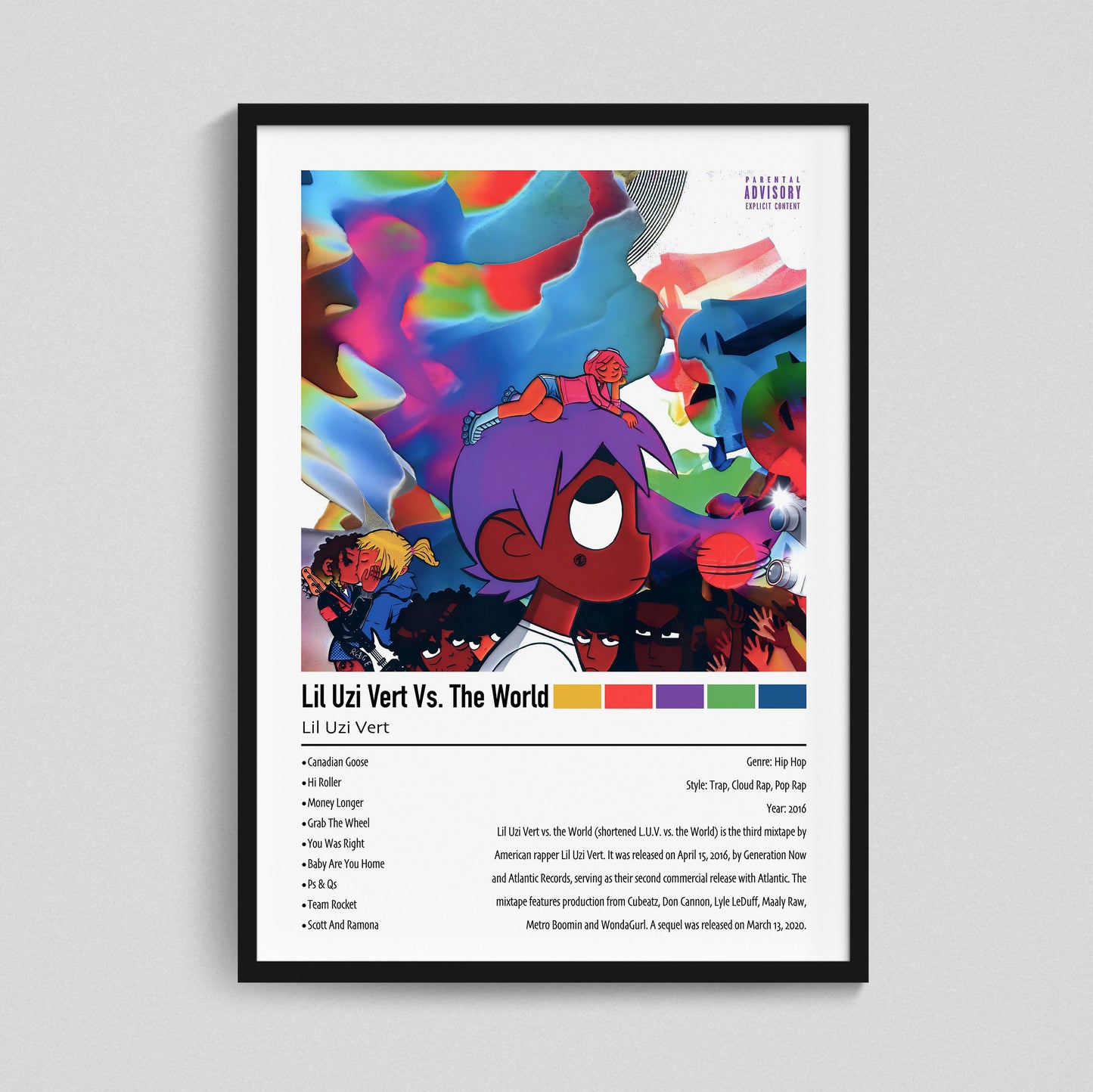 Lil Uzi Vert | Lil Uzi Vert Vs. The World | Custom Album Cover Poster Print