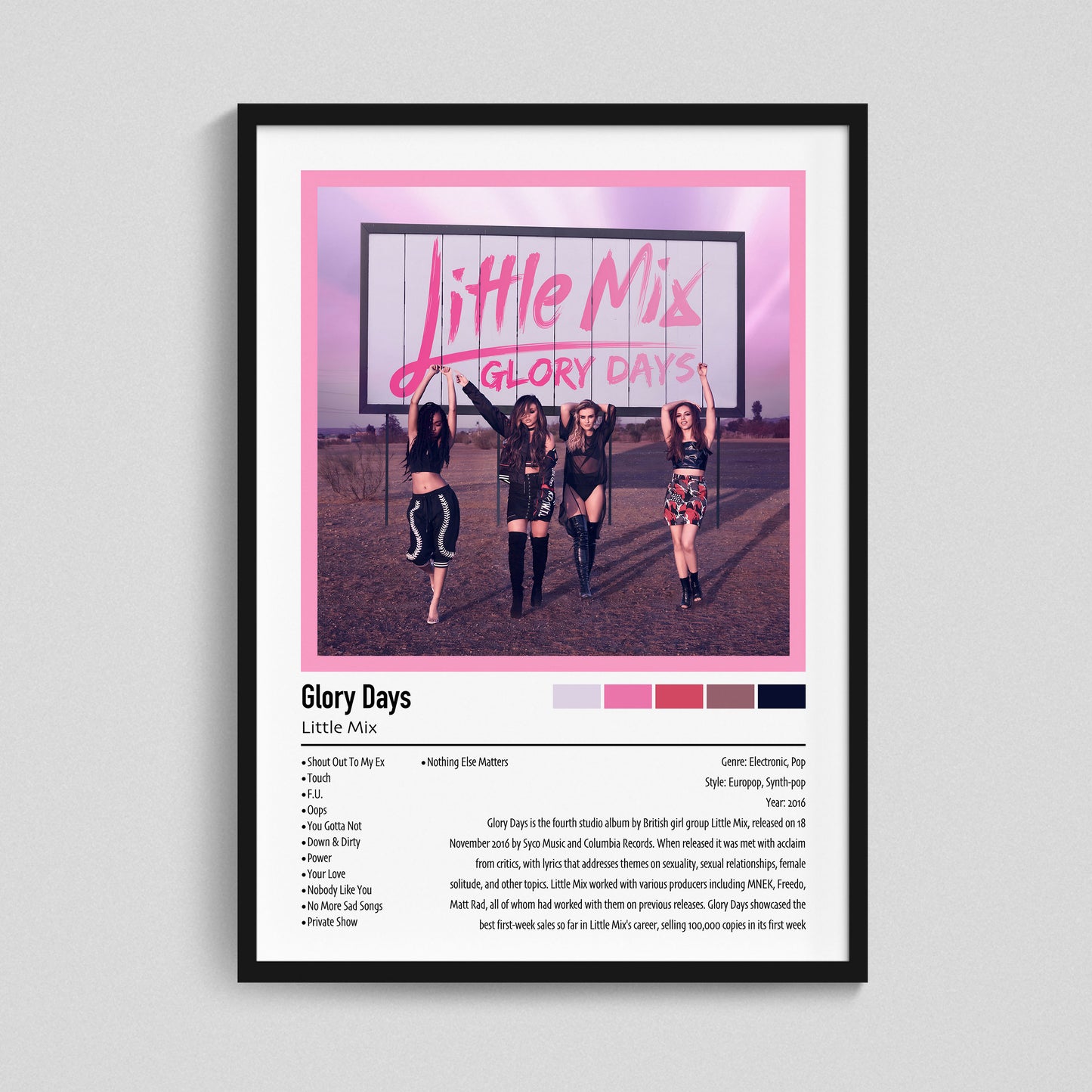 Little Mix | Glory Days | Custom Album Cover Poster Print