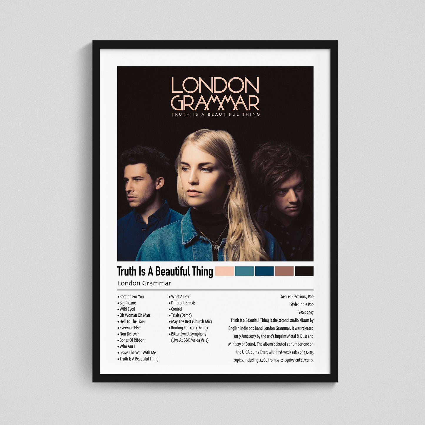 London Grammar | Truth Is A Beautiful Thing | Custom Album Cover Poster Print