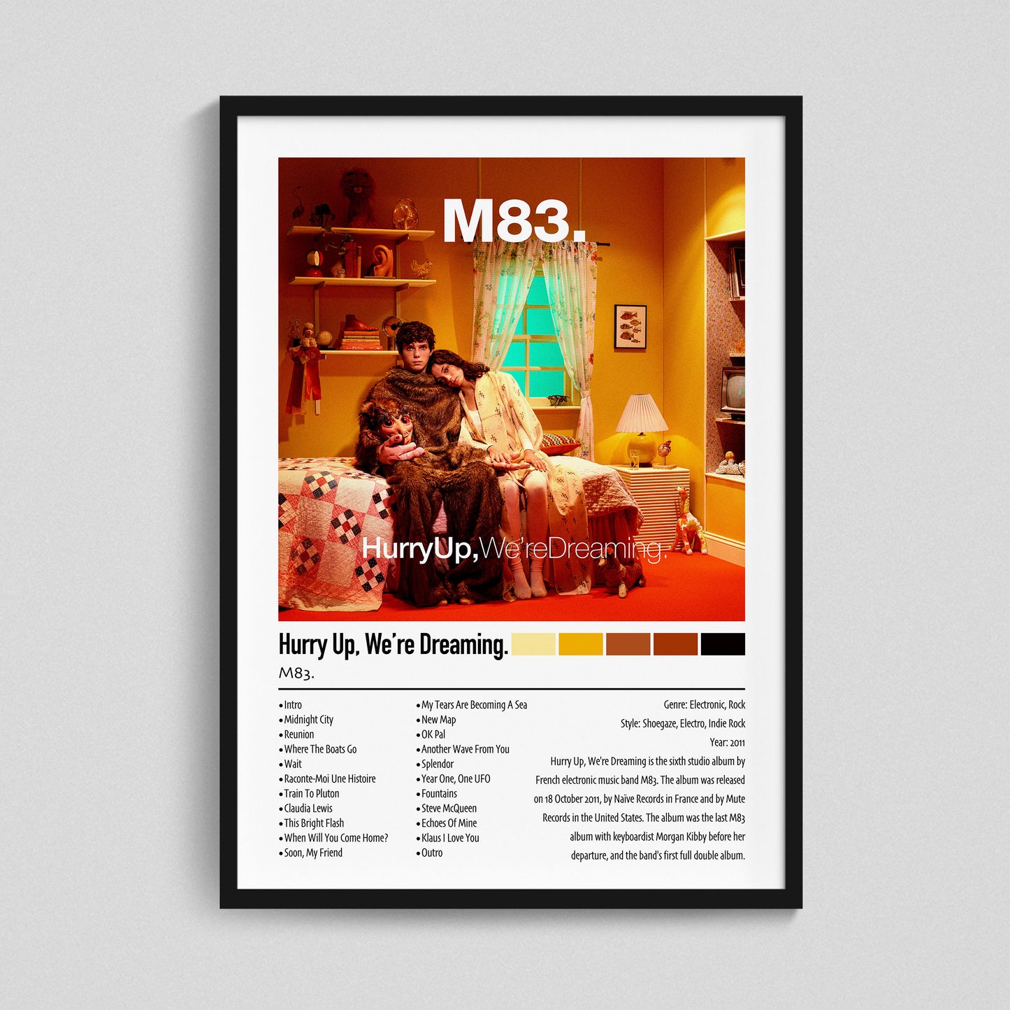 M83. | Hurry Up. We're Dreaming. | Custom Album Cover Poster Print