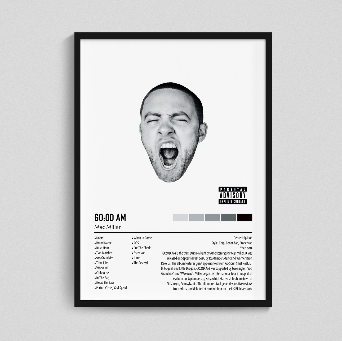 Mac Miller | GO:OD AM | Custom Album Cover Poster Print