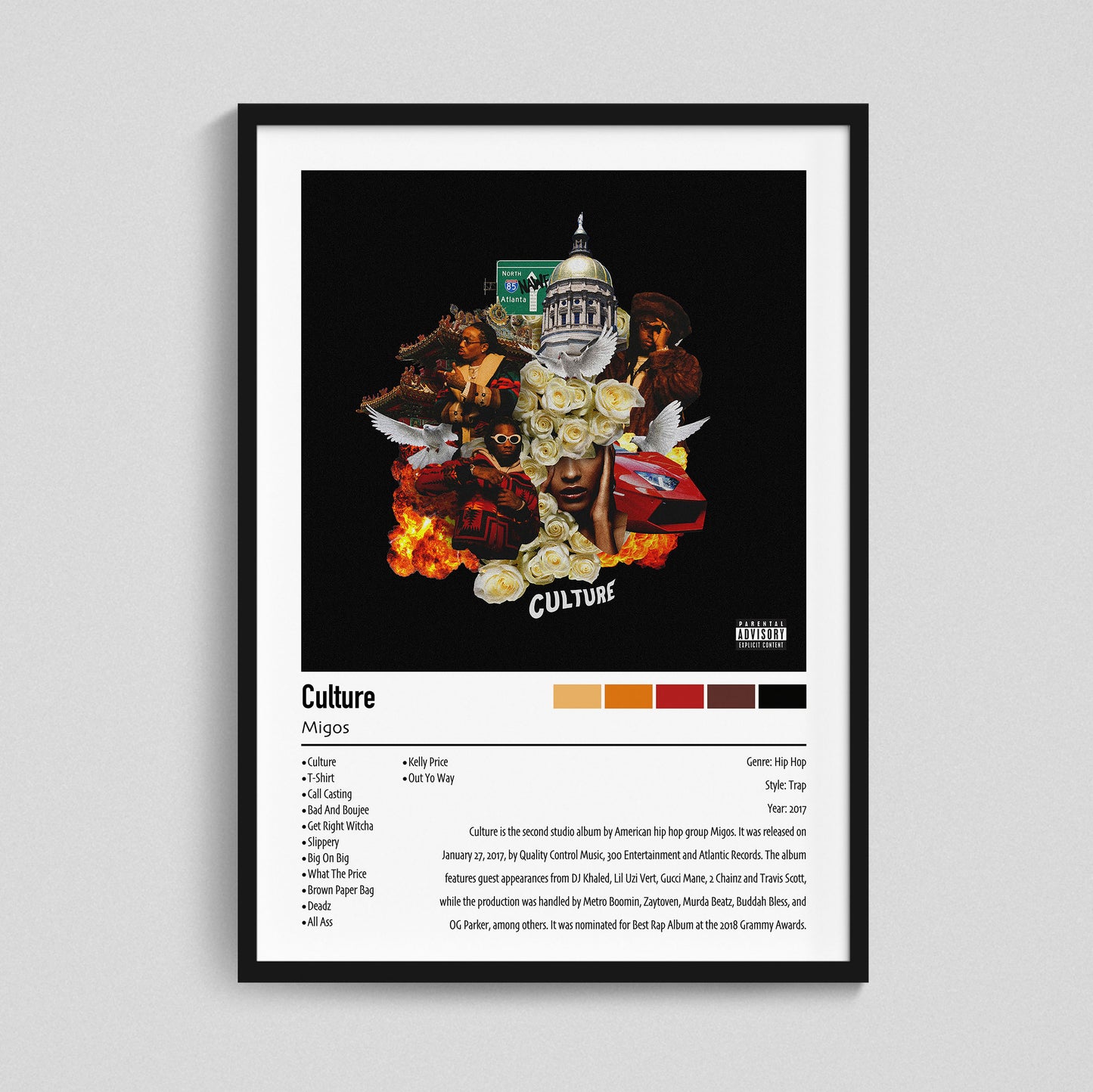 Migos | Culture | Custom Album Cover Poster Print