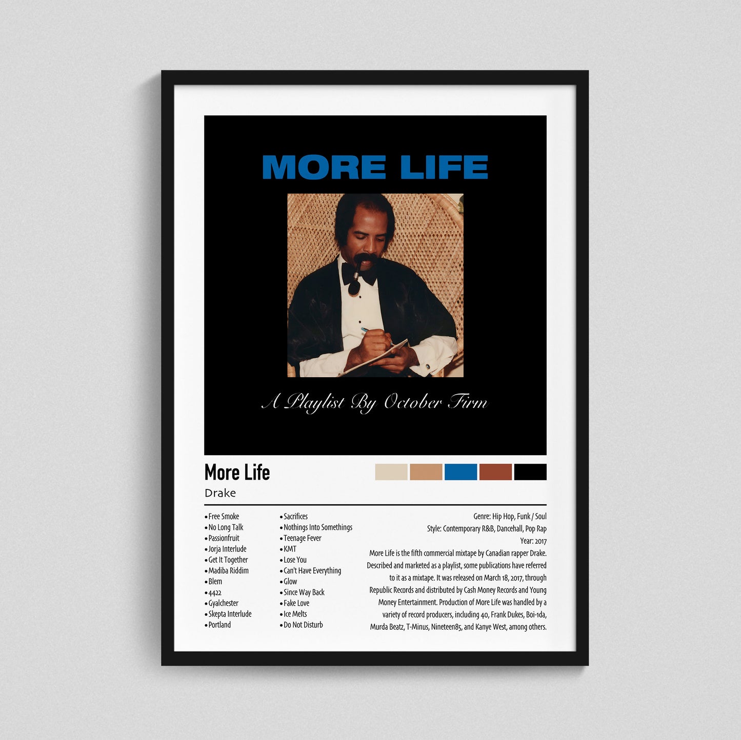 Drake | More Life | Custom Album Cover Poster Print