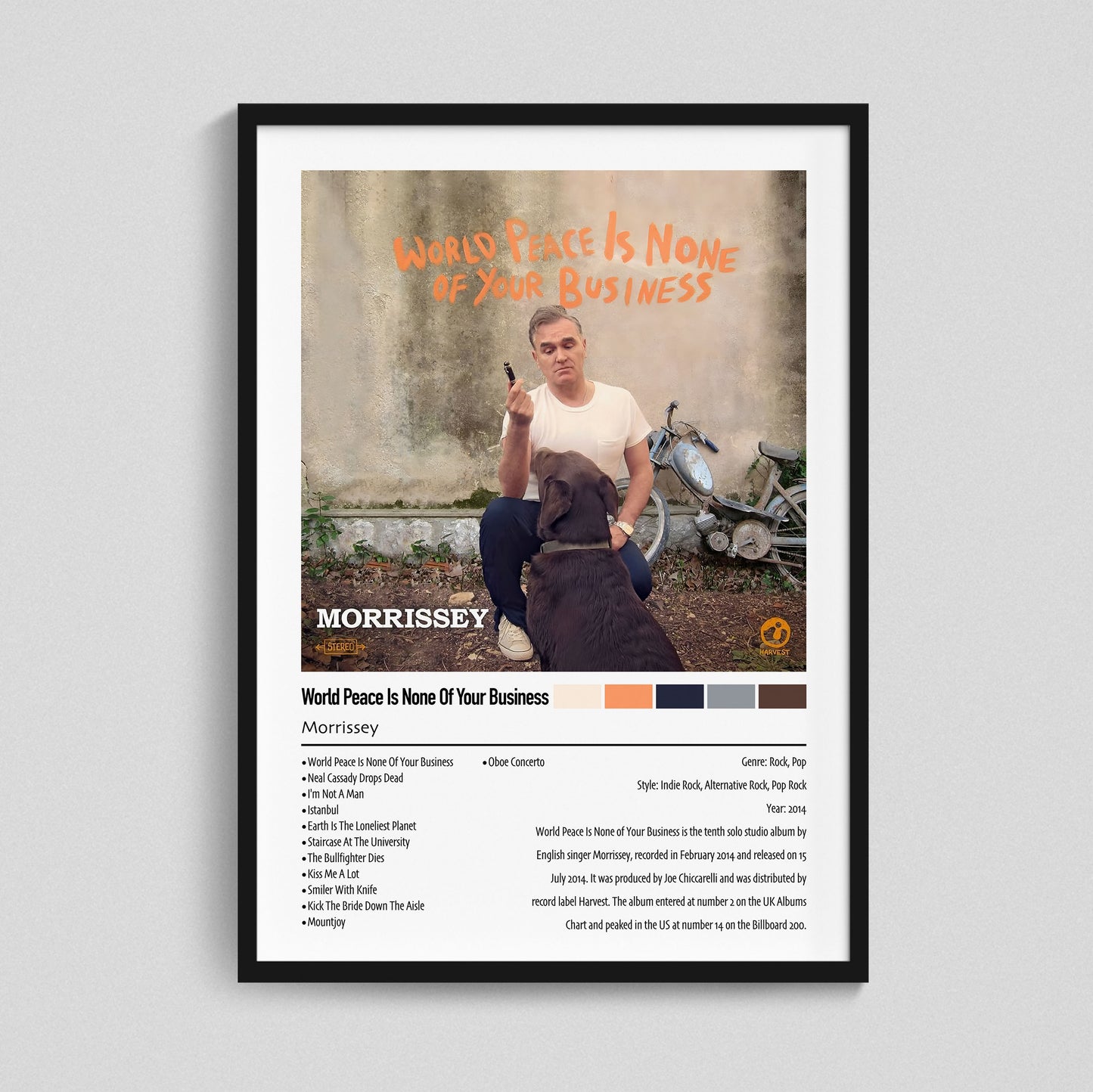 Morrissey | World Peace Is None Of Your Business | Custom Album Cover Poster Print