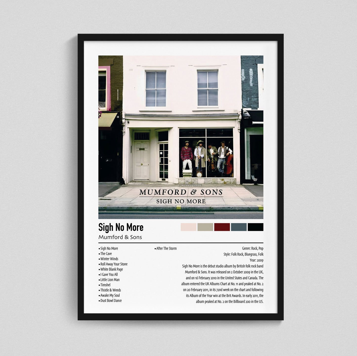 Mumford & Sons | Sigh No More | Custom Album Cover Poster Print