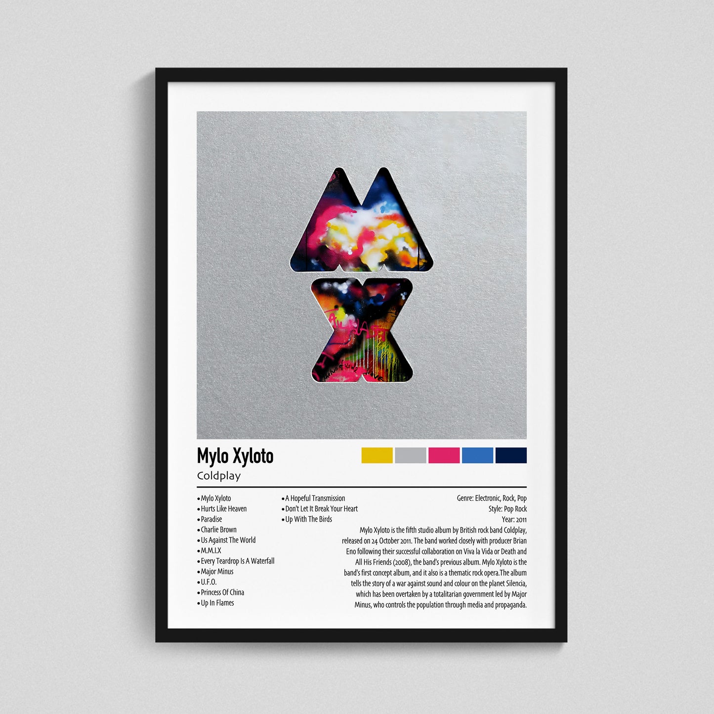 Coldplay | Mylo Xyloto | Custom Album Cover Poster Print