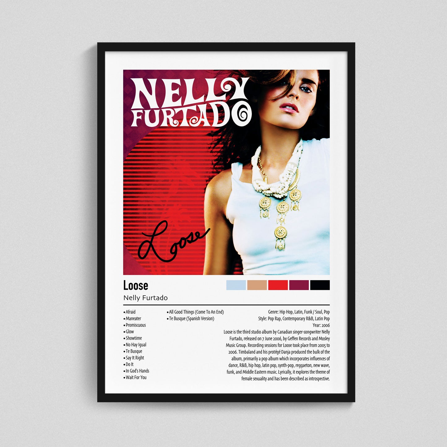 Nelly Furtado | Loose | Custom Album Cover Poster Print