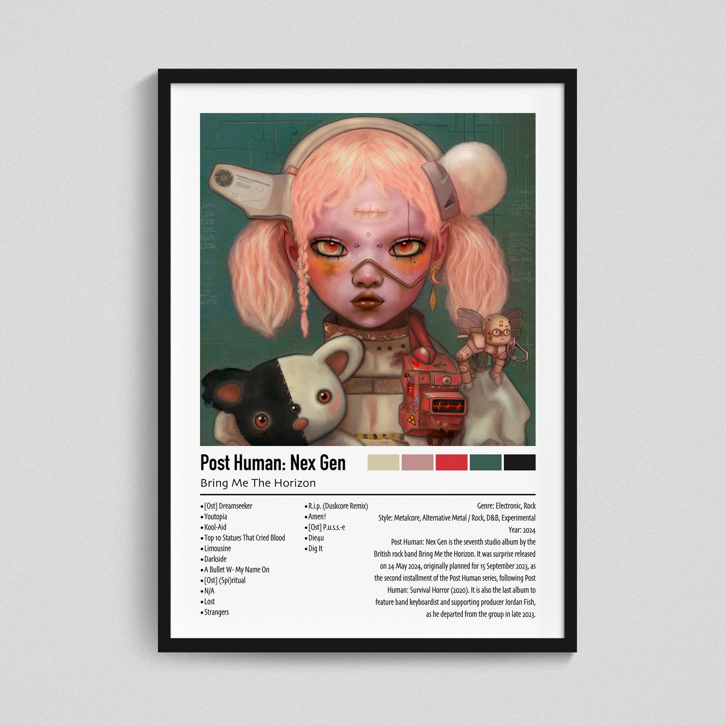 Bring Me The Horizon | Post Human: Nex Gen | Custom Album Cover Poster Print