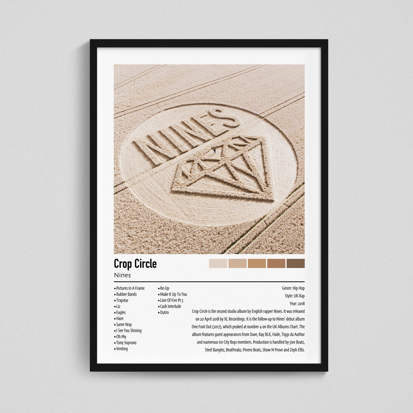 Nines | Crop Circle | Custom Album Cover Poster Print