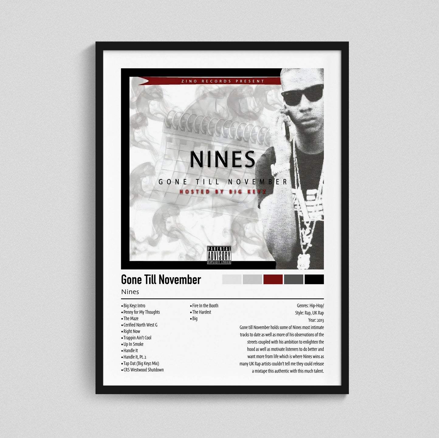 Nines | Gone Till November | Custom Album Cover Poster Print