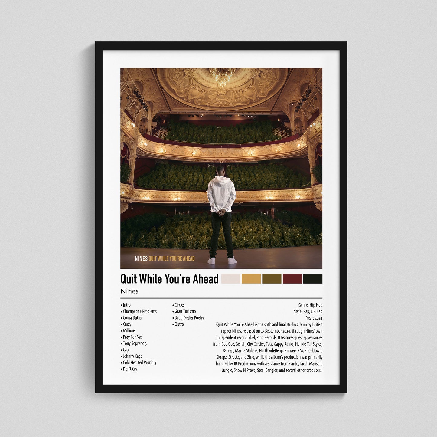 Nines | Quit While You're Ahead | Custom Album Cover Poster Print