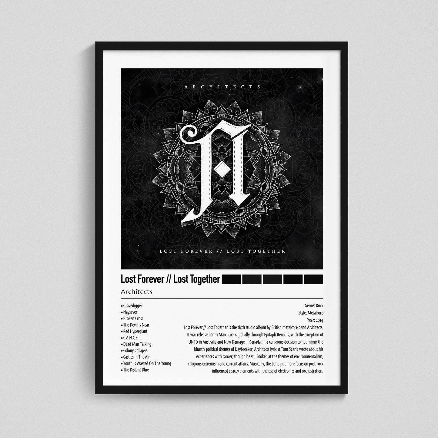 Architects | Lost Forever // Lost Together | Custom Album Cover Poster Print