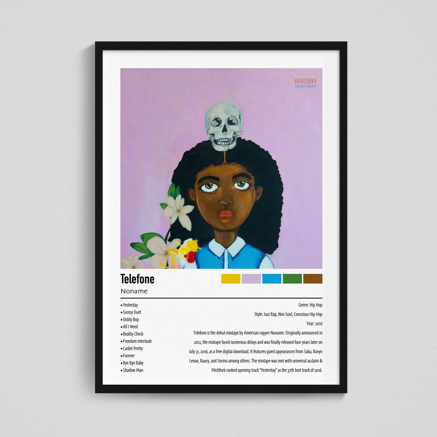 Noname | Telefone | Custom Album Cover Poster Print