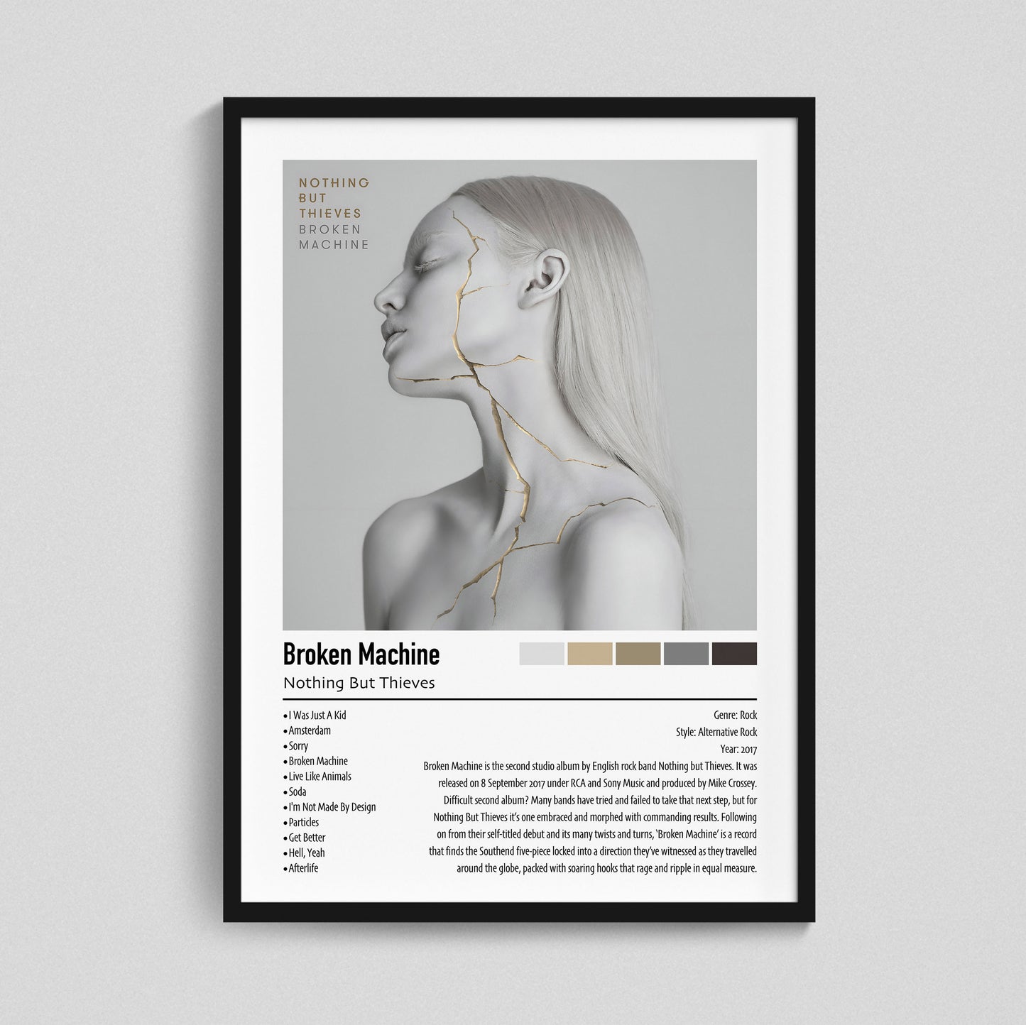 Nothing But Thieves | Broken Machine | Custom Album Cover Poster Print