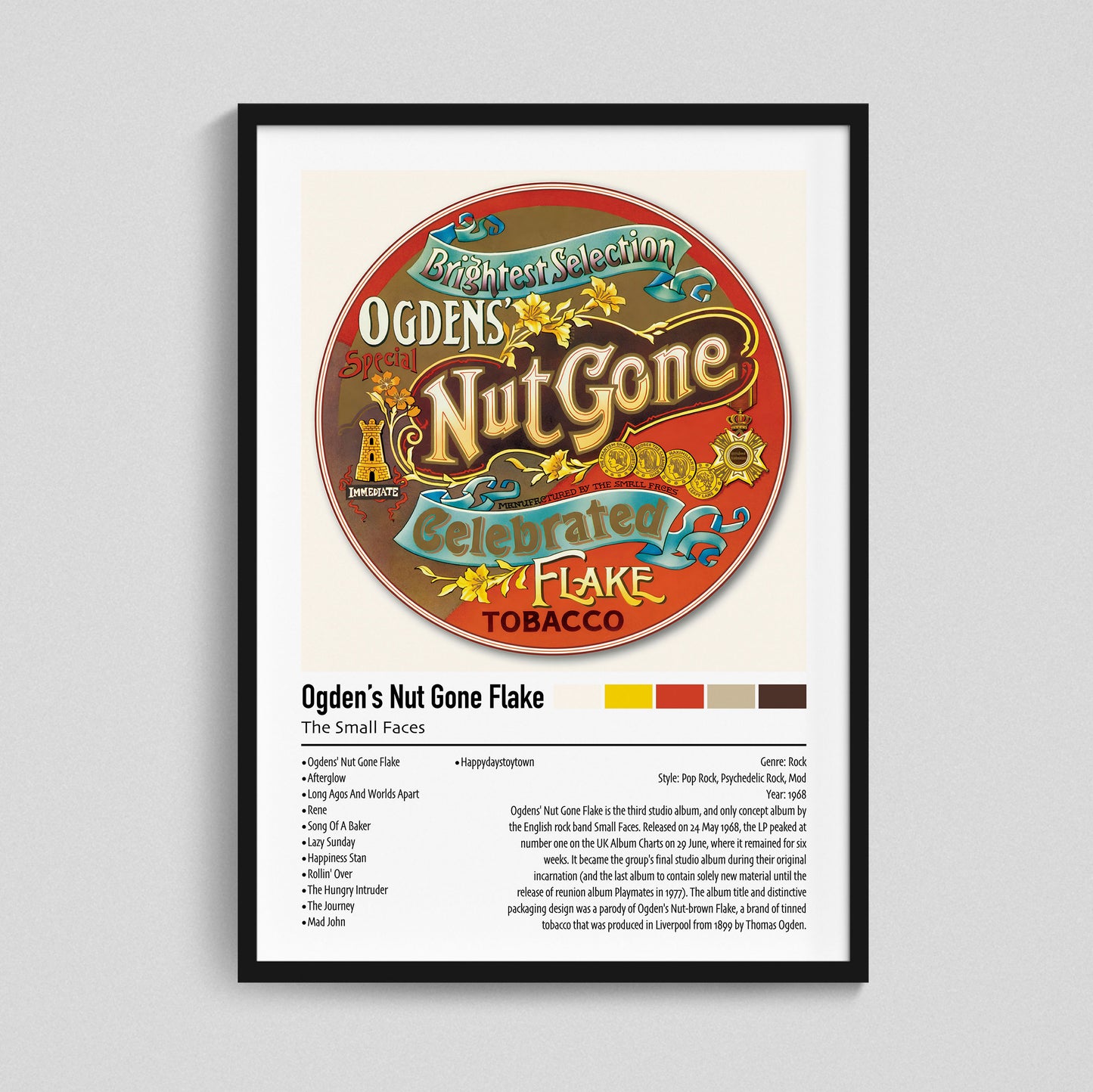 The Small Faces | Ogden's Nut Gone Flake | Custom Album Cover Poster Print