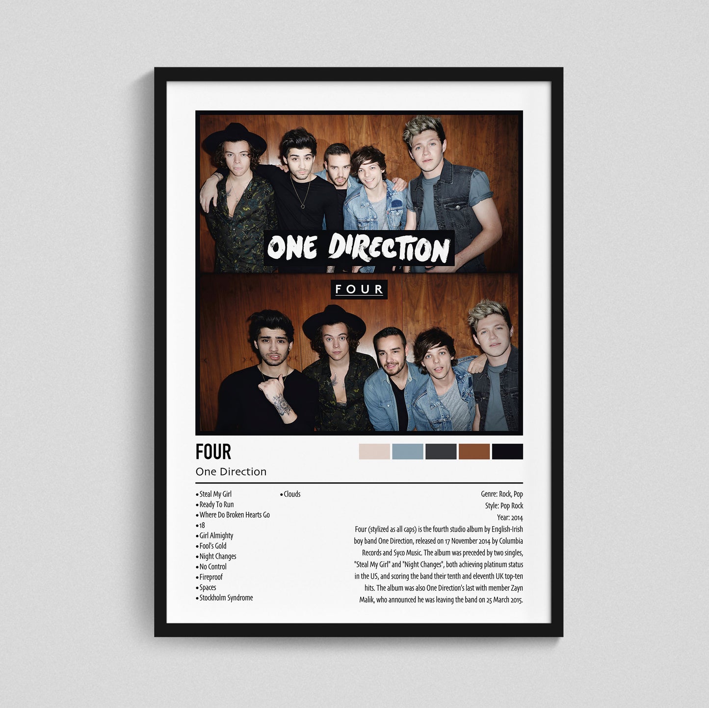 One Direction | FOUR | Custom Album Cover Poster Print