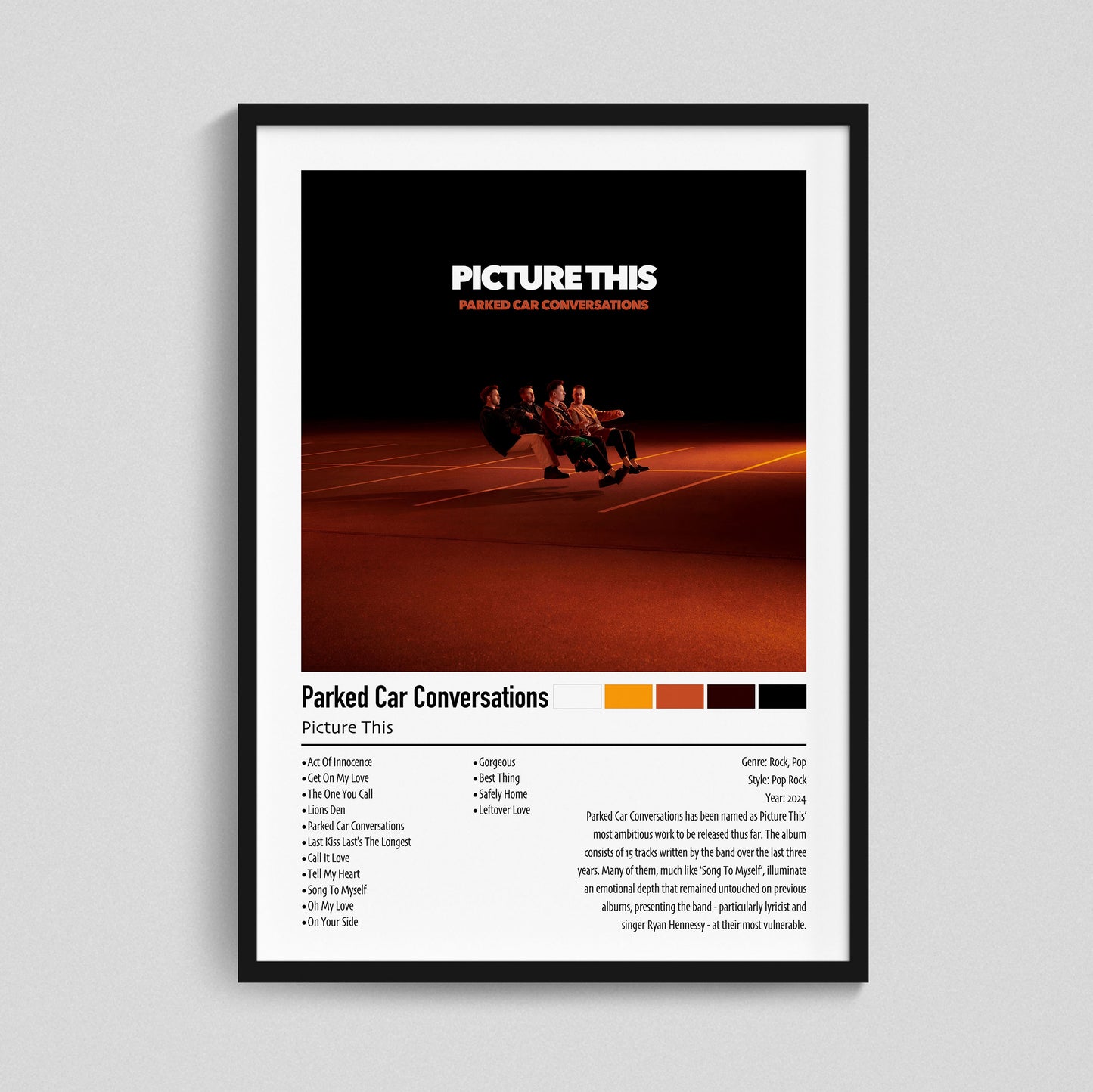 Picture This | Parked Car Conversations | Custom Album Cover Poster Print