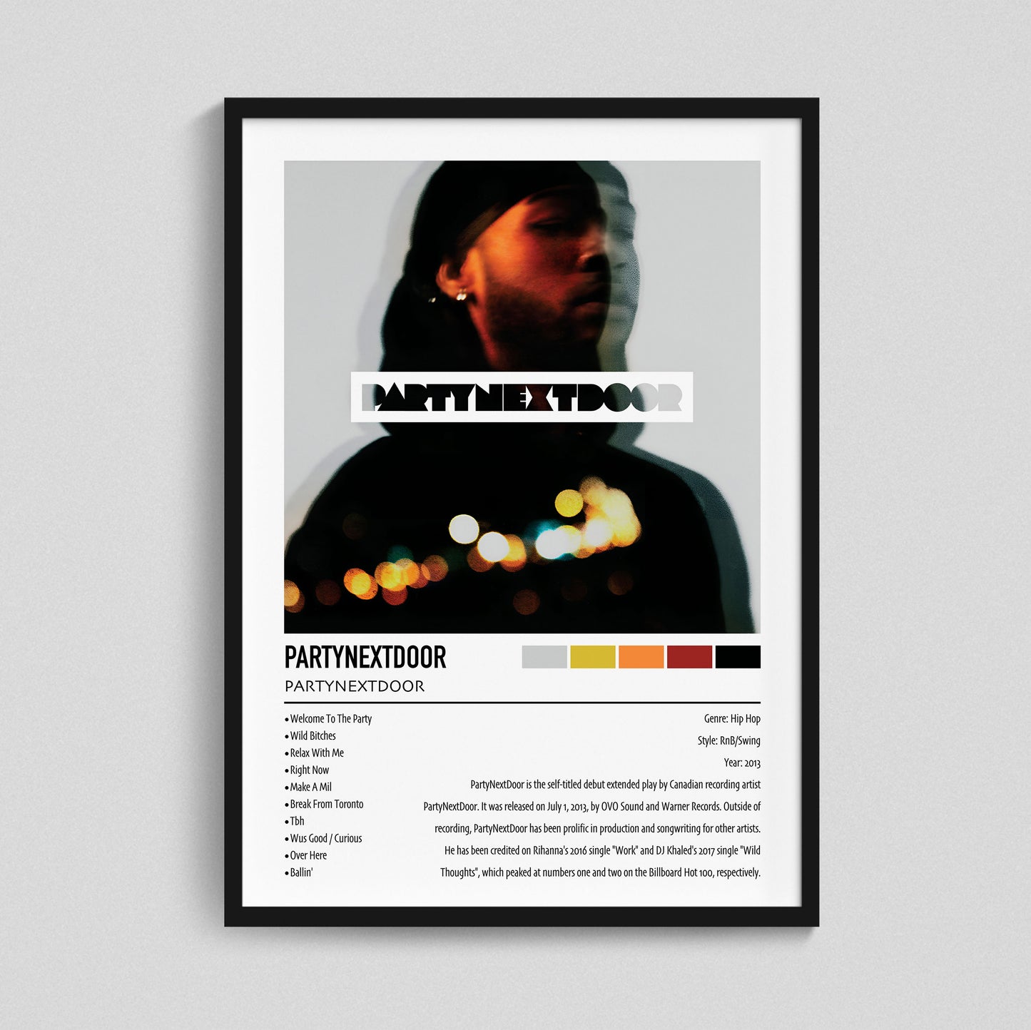 PARTYNEXTDOOR | PARTYNEXTDOOR | Custom Album Cover Poster Print