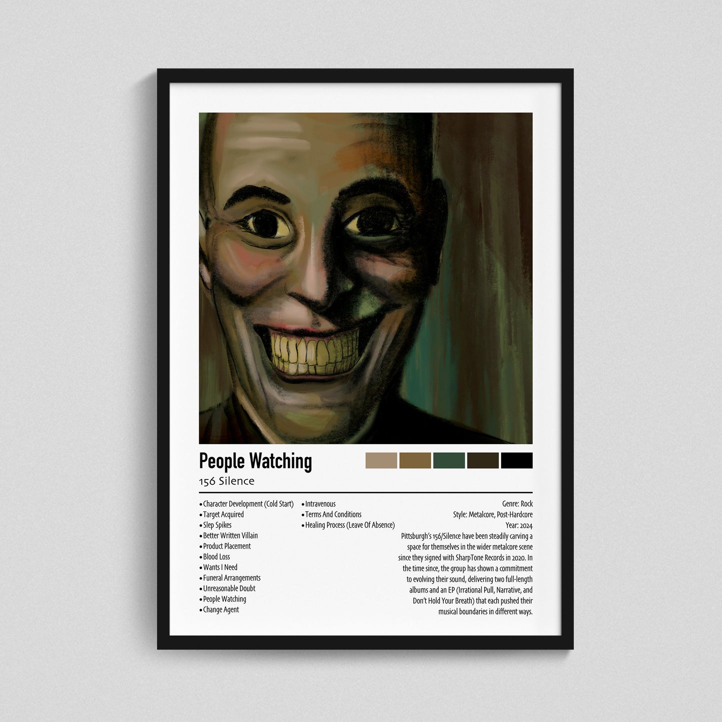 156 Silence | People Watching | Custom Album Cover Poster Print